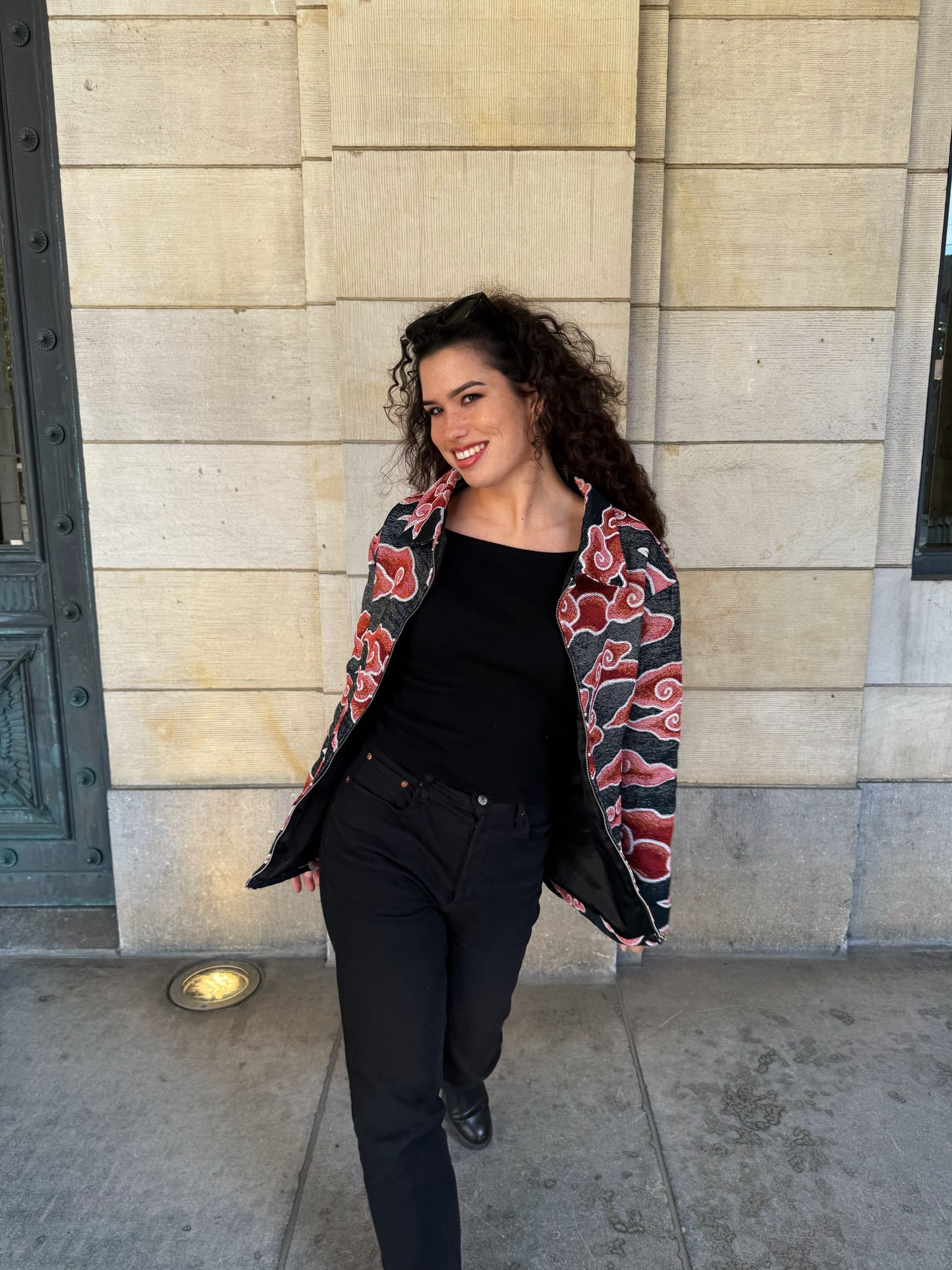 PRE-ORDER Tapestry Jacket - Mega Mendung red/black